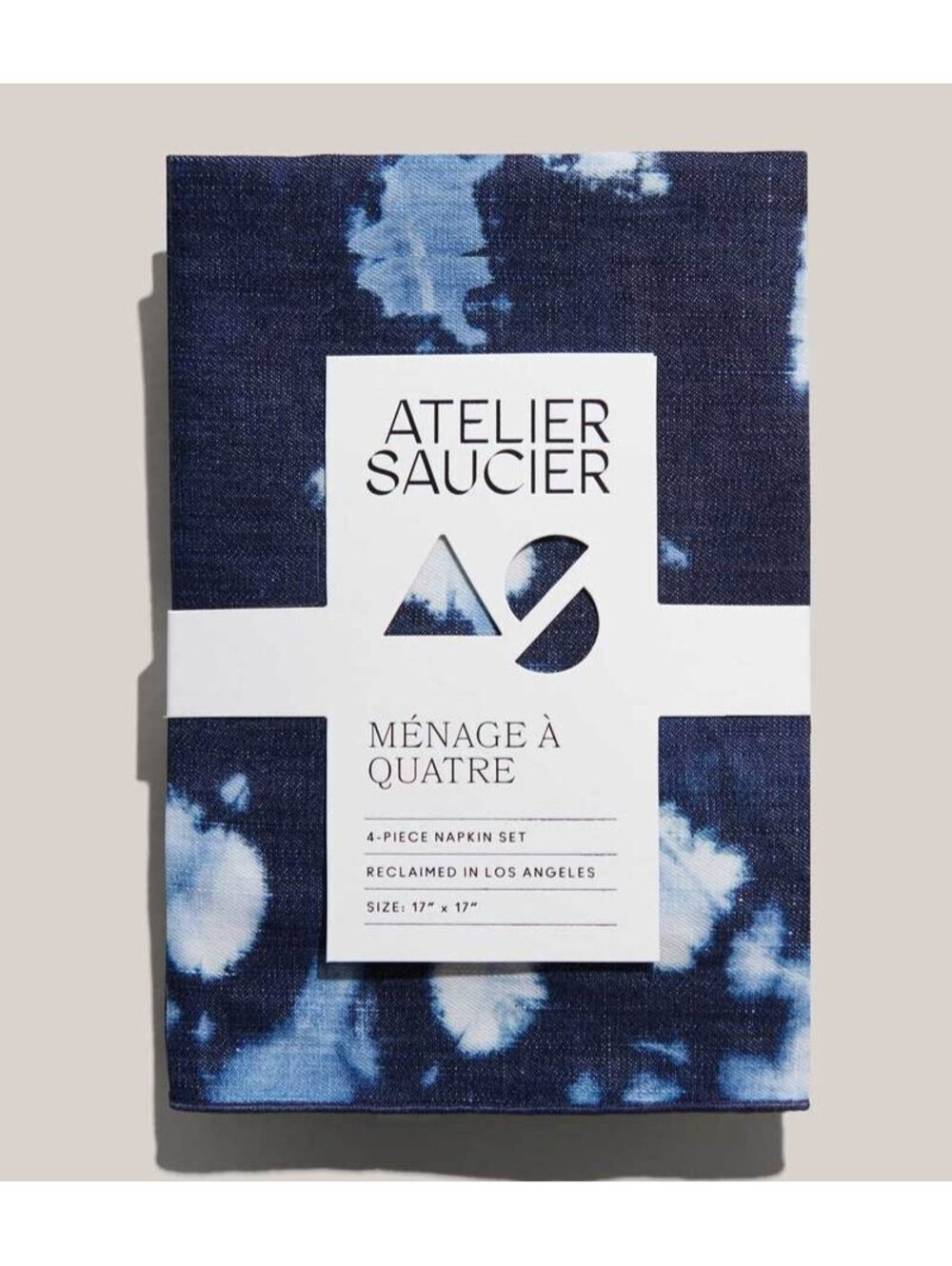78$ Atelier Saucier Denim Tie Dyed Linen Napkins, Set of 4